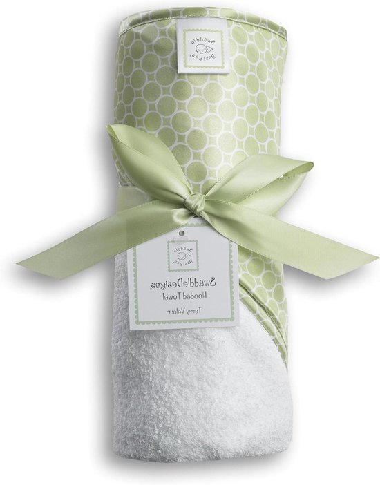 Baby Capuchonhanddoek - Omslagdoek Baby - Baby Afdrogen - Zacht Katoen - 25 cm - Kiwi van Merkloos