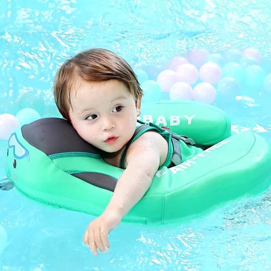 Baby Chest Float - Baby Swim Trainer - Reddingsvest Voor Kids - Baby Zwemmen - Niet-Opblaasbare voor Jongens En Meisje | Groen van Aimnny