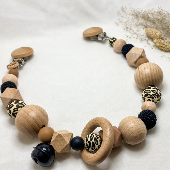 Baby Chique Uden | Wagenspanner Kinderwagen | Bruin Zwart Luipaard | Kraamcadeau | Babyshower | Babygym | Baby born | Gepersonaliseerd van Baby Chique Uden