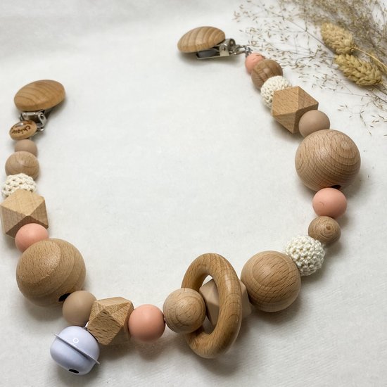 Baby Chique Uden | Wagenspanner Kinderwagen | Roze Latte | Kraamcadeau | Babyshower | Babygym | Baby born | Gepersonaliseerd van Baby Chique Uden