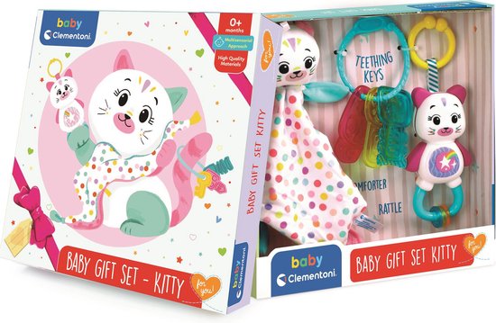 Baby Clementoni - Baby Cadeau Set - Kitty, Baby Spelen 0 maanden, 17805 van Clementoni