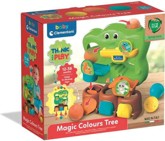 Baby Clementoni - Ballenboom - Activity Center - Ballenbaan met 3 Ballen - Speelgoed voor Kinderen vanaf 1 jaar van Clementoni