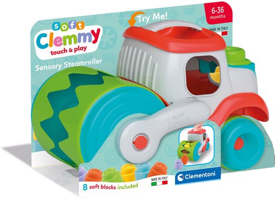 Baby Clementoni - Clemmy - Blokken-etende Wals - Sensorisch Speelgoed - vanaf 6 maanden van Merkloos