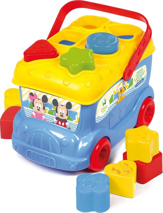 Baby Clementoni - Mickey Mouse Vormenbus - Blokkendoos - Babyspeelgoed - Blokken voor Baby vanaf 10 maanden van Merkloos