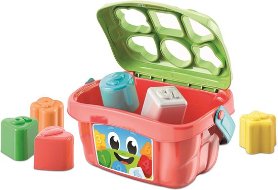 Baby Clementoni - Shape Sorter - Vormenstoof - Blokkendoos met Cijfers en Kleuren - Plastic Vormen - Duurzaam Speelgoed - 1 Jaar van Clementoni
