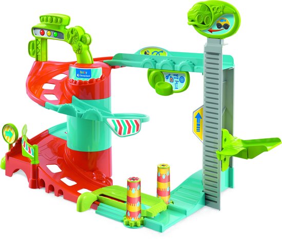 Baby Clementoni - Speelgoedgarage Baby, Activiteitencentrum 2 delig, 18+ maanden - 17404 van Clementoni