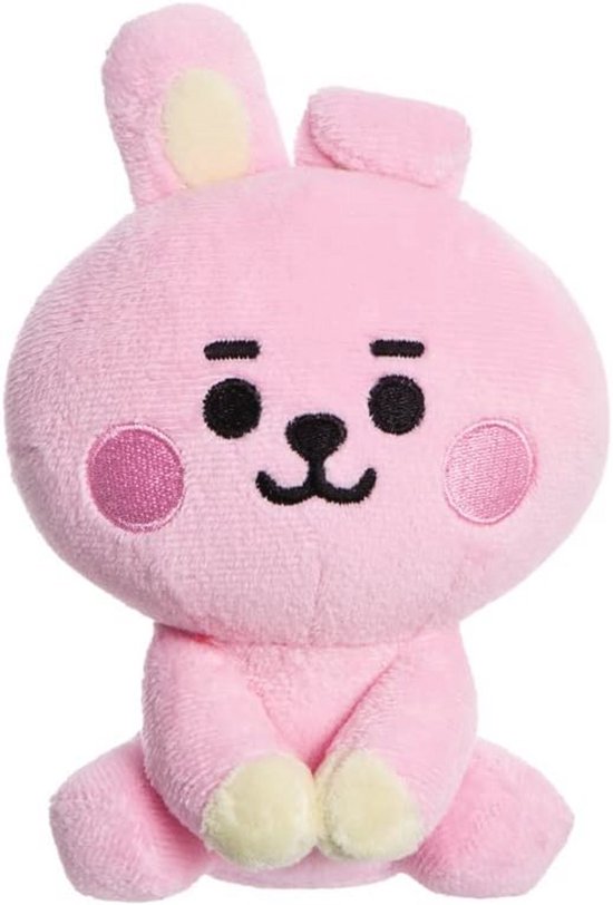 Baby Cooky Teddybeer Pluche - 13 cm Bruin Roze van Merkloos