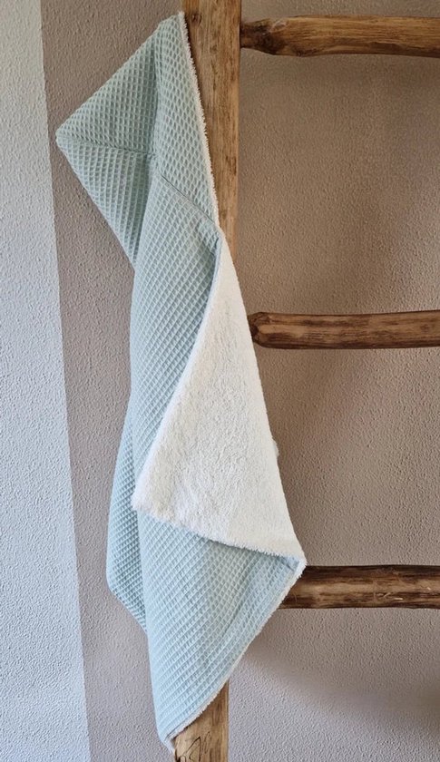 Baby Creaties Badcape Baby - Licht oud groen - Badstof - 70 x 70 cm