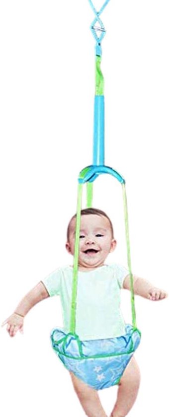 Baby Deur Jumper - Baby Bouncer - Motoriek Ontwikkelen - Verstelbare Banden - Tot 15 kg - Blauw