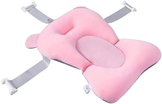Baby douche zitje - Badondersteuning Kussen - Veilig Baden - Niet-vierkant ontwerp - 36x56cm - Roze