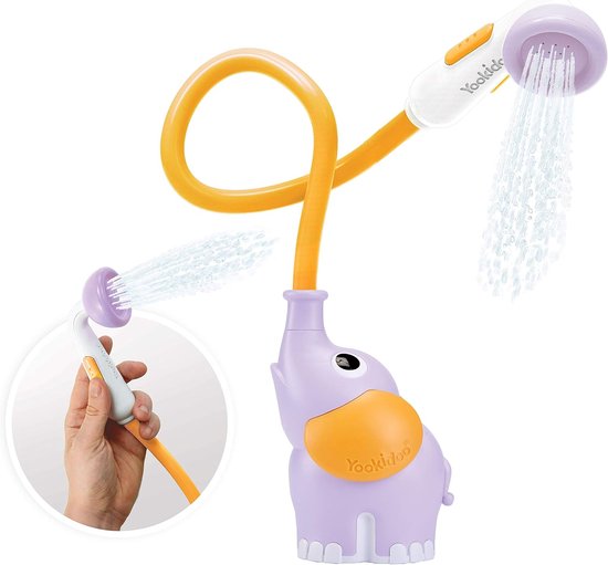 Baby Douchekop - Olifant Spuit - Badplezier Stimuleren - Waterstraal Bediening - 10x10x10 cm - Paars