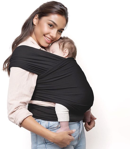 Baby Draagzak -Draagzak Baby - Baby Carrier – Een veelzijdige draagzak geschikt voor pasgeborenen en peuters, met gemakkelijk te dragen schouderbanden waarbij u uw handen vrij hebt en een lichtgewicht zwart van Merkloos