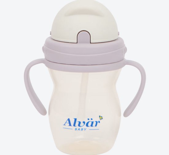 Baby drinkbeker met rietje / limonadebekern GIBBY - Groen / Blauw / Transparant - Kunststof - 275 ml