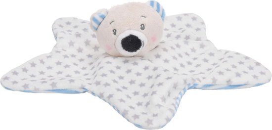 Baby Eco Pluche Knuffeldoekje Beer Ster - Roze. van Funnies.