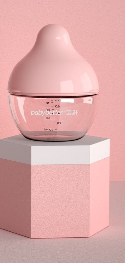 Baby fles, Fles, baby, Roze Babyflesje, pink baby bottle, Baby voeding, Baby glas fles, baby, baby flessen, Anti-colic glas flesje, baby bottle 150ml, zuigfles Anti-koliek,pasgeboren babyfles . van Joolz