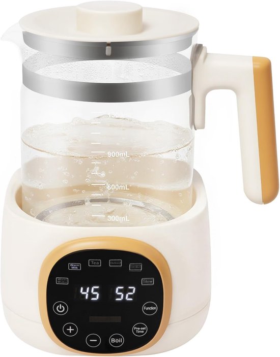 Baby Fles Verwarmer - Melk Bereider - Voeding Warm Houden - Instelbare Temperatuur - 1.3 Liter - Wit