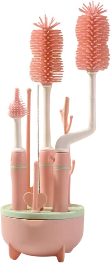 Baby flessenborstel set – 5-delig - Rozenkwarts