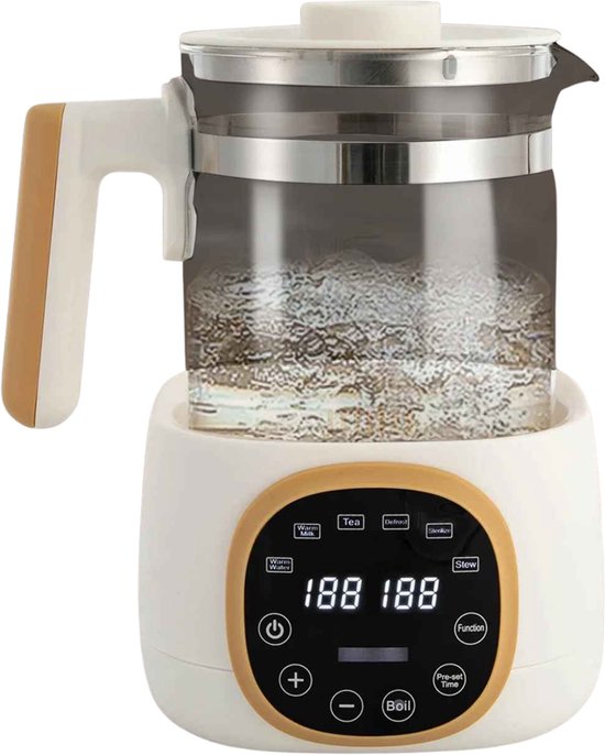 Baby Flessenwarmer met Temperatuurregeling – 1.3L Babyvoeding Warmer met 72u Warmhoudfunctie – Digitale Waterkoker voor Babyfles & Voeding
