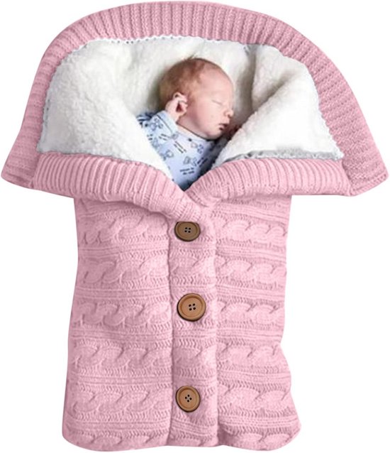 Baby Footmuff Baby Footmuff Warm Soft Baby Footmuff Baby Sleeping Bag Sherpa Lining Winter Bag Autumn Winter Baby Baby Carrier 0-6 Months Pink