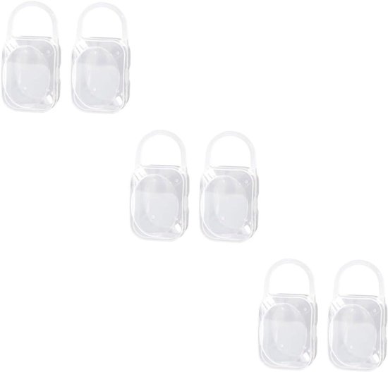 Baby Fopspeen Houder - Fopspeen Koffer - Fopspenen Opbergen - Hygiënische Bescherming - 11 x 5.5 x 13.5 cm - Wit
