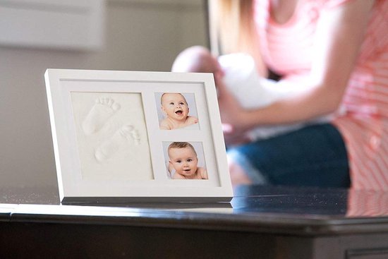 Baby Fotolijst Klei Afdruk - Kraamcadeau Meisje / Kraamcadeau Jongen - Kleiafdruk hand / voet van Jollein
