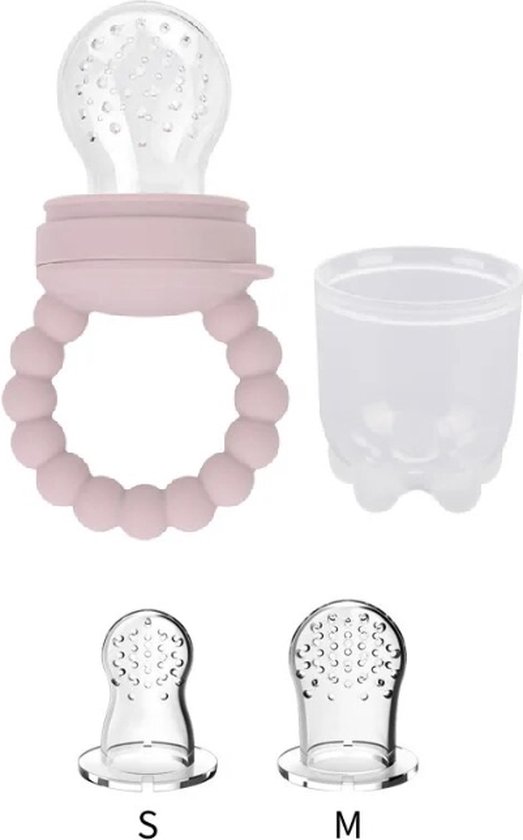 Baby Fruitspeen - Bijtring - Fruitzuiger - Fopspeen in 3 maten - Rose van Ketenke.