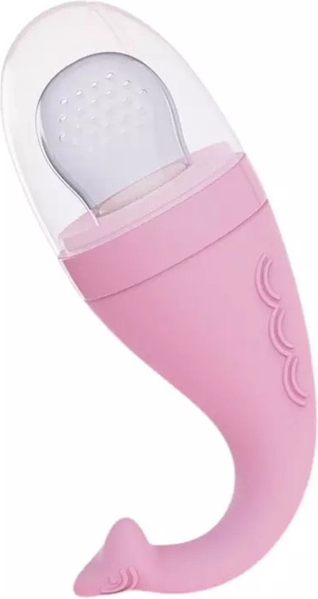 Baby Fruitspeen en Bijtring - Roze / Fruitzuiger / Fruit Fopspeen voorkomt verstikking van fruit / Kinderbestek / Fruitspeen Baby / Siliconen Spenen / Babyspeen voor groenten en fruit – BPA vrij - Kraam Cadeau van ICON.