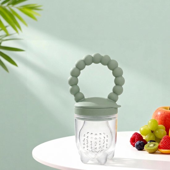Baby Fruitspeen & Feeder - Salie Groen