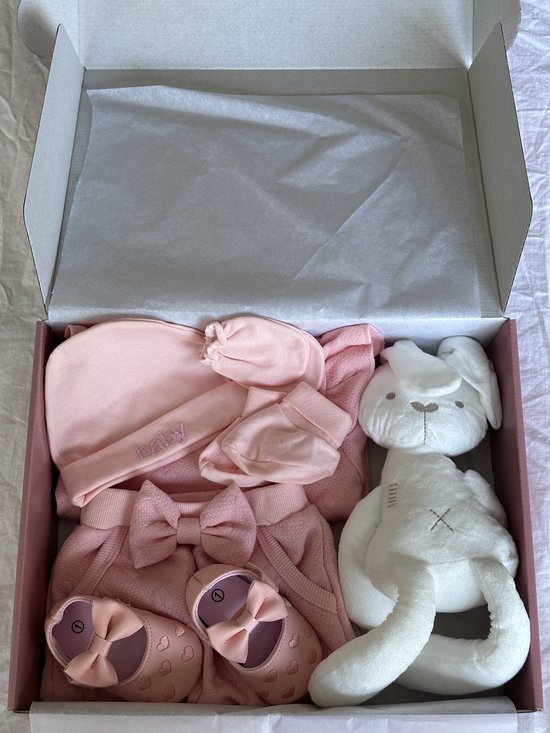 Baby Geschenkset / Kraamcadeau, 7 Delig, Babyshower, Meisje 0-6 Maanden van Little Dutch