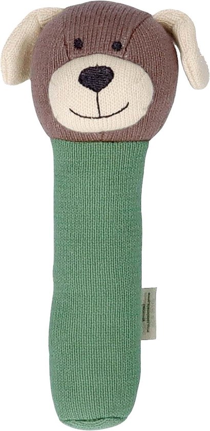 Baby Grijper - Knuffel Rammelaar - Baby Ontwikkeling - GOTS Biologisch Katoen - 15 cm - Groen