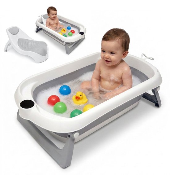 Baby Habits Badset met Thermometer en Anti-Slip Zitvlak - Gebruiksvriendelijk en Inklapbaar van Merkloos