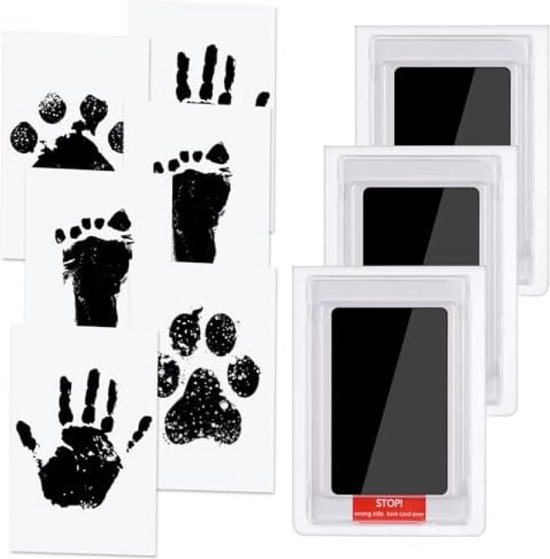 Baby Hand- en Voetafdrukset, 3 Stuks Fotolijst Klei Kit voor pasgeborenen Jongens en Meisjes van Keawe