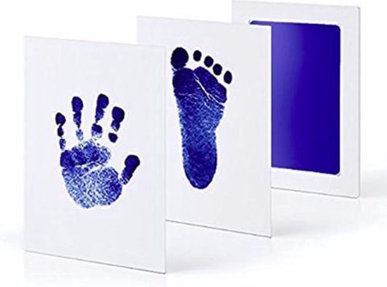 *** Baby Handafdruk en Voetafdruk - Blauw - van Heble® ***