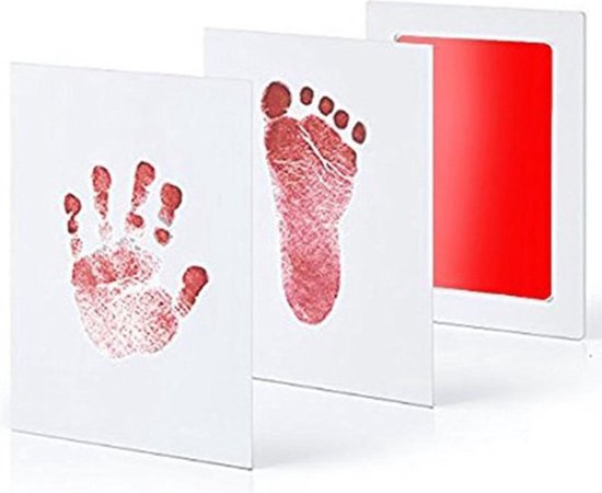 *** Baby Handafdruk en Voetafdruk - Rood - van Heble® *** van Heble®