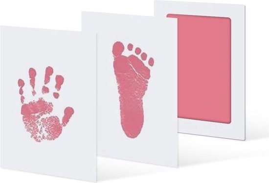 *** Baby Handafdruk en Voetafdruk - Roze - van Heble® ***