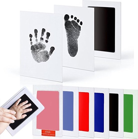 Baby Handafdruk - Footprint Opdruk - Kit Baby - Souvenirs Casting - Pasgeboren Voetafdruk Stempelkussen - Baby Klei Speelgoed geschenken van Alle-Baby-Spullen