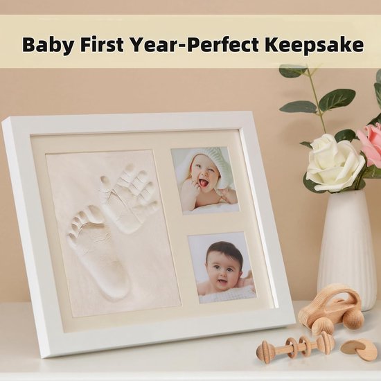 Baby Handafdruk Voetafdruk Herinnerings Kit - Baby Foto´s Fotolijstje voor Pasgeborenen - Babykamer Herinnering Kunst Kit Lijsten van Valerio Lunar