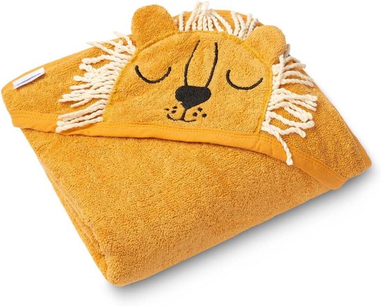 Baby Handdoek met Capuchon - Badponcho baby - Baby afdrogen - 100% Katoen - 90x90 cm - Geel