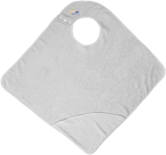 Baby Handdoek - Met Capuchon - Na het Baden - Schort Ontwerp - 90x90 cm - Grijs