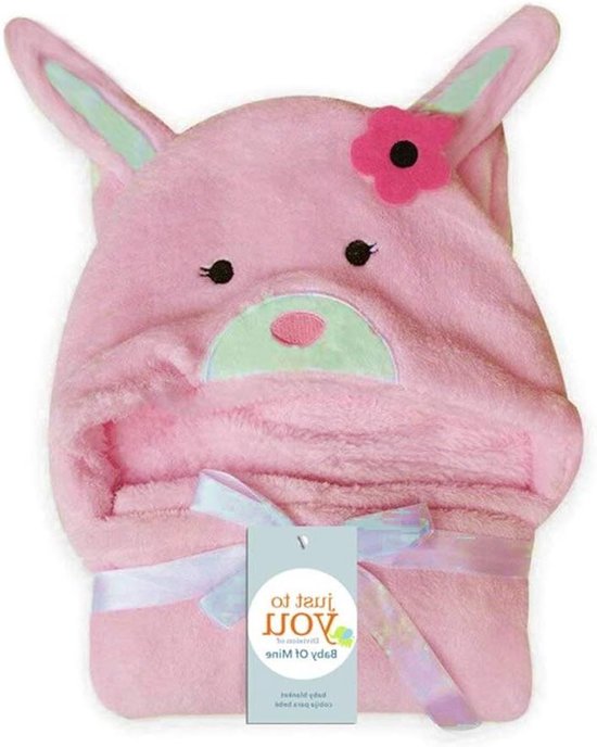 Baby Handdoek - Omslagdoek Peuter - Na het Baden - Capuchon met Oortjes - 100x70cm - Paars