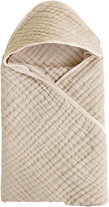 Baby Handdoeken Capuchon - Badcape Unisex - Na het baden - Zacht Katoen - 90 X 90 Cm - Khaki