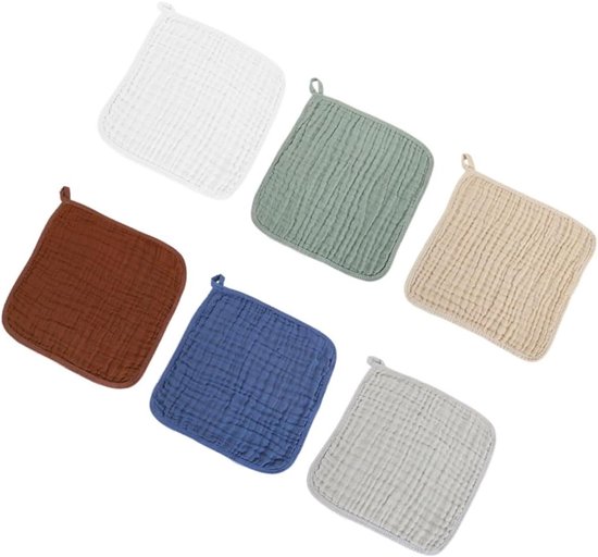 Baby Handdoeken - Spuugdoekjes Luiers - Babyverzorging - Zeslaags Keperstof - 30x30 cm - Diverse kleuren