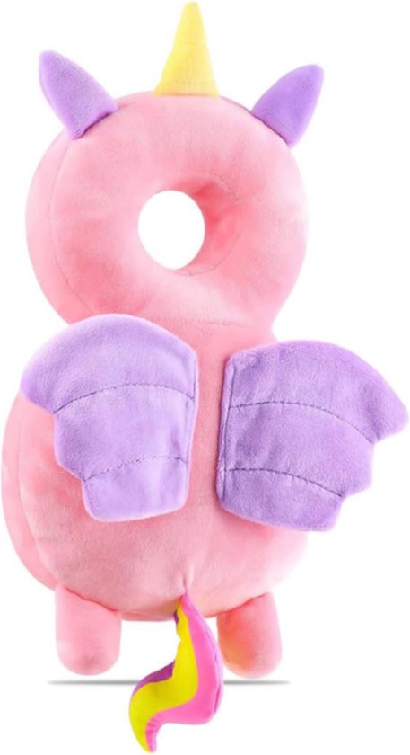 Baby hoofdbescherming kussen - Rugbeschermer - veiligheid - rugzak - hoofdsteun kussen - Roze Unicorn van Namaki