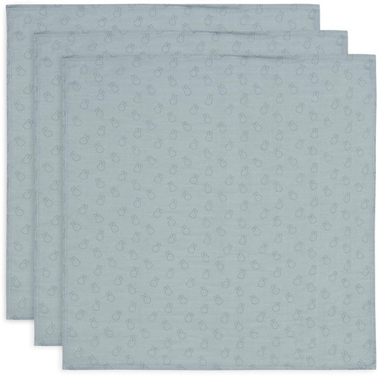 Baby Hydrofiele doek - Nijntje silhouetten, zeegroen, verpakking van 3-70 x 70 cm - 100% katoen - spuugdoeken baby - Oeko-Tex gecertificeerd