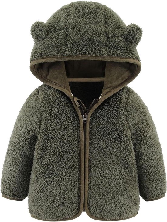 Baby Jas - Kinder Vest - Warm Blijven - Met Capuchon - Pasgeboren - Grijs van Merkloos