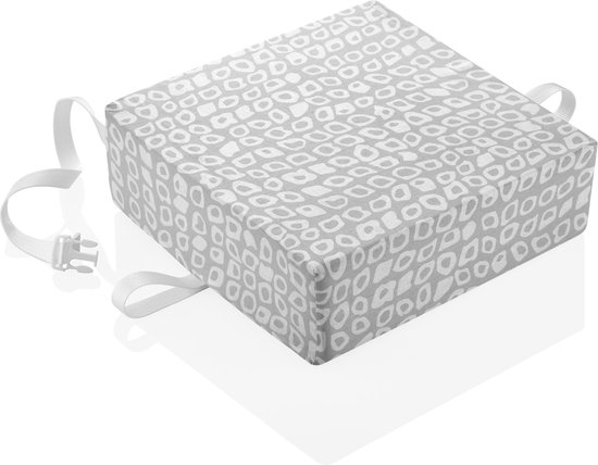 Baby Jem Booster EasyClean Square Stoelverhoger - Grijs - Ideaal voor op reis van Merkloos
