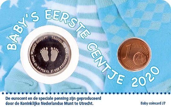 Baby jongen 2020 coincard van Merkloos