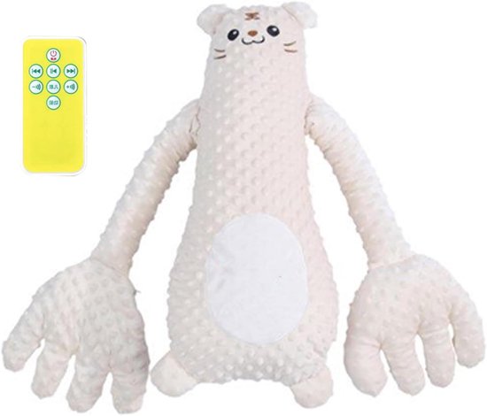 Baby Kalmeringshand - Slaaphulp Baby - Helpt bij slapen - Zachte textuur - 38 x 35 x 13 cm - Grijs