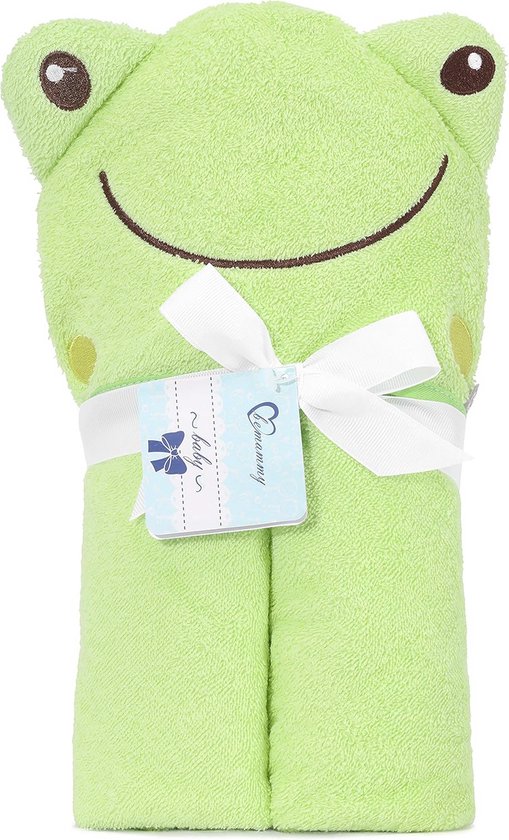 Baby Kapuchthanddoek 95cm x 95cm - Groene Kikker