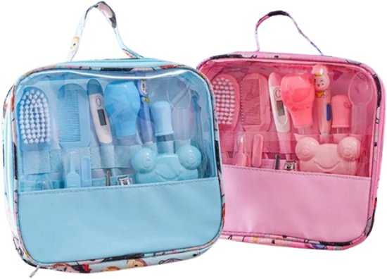 Baby & kids Casey - Baby verzorgingsset 13 in 1 roze- Babyshower - Kraamcadeau - Manicureset van Alecto